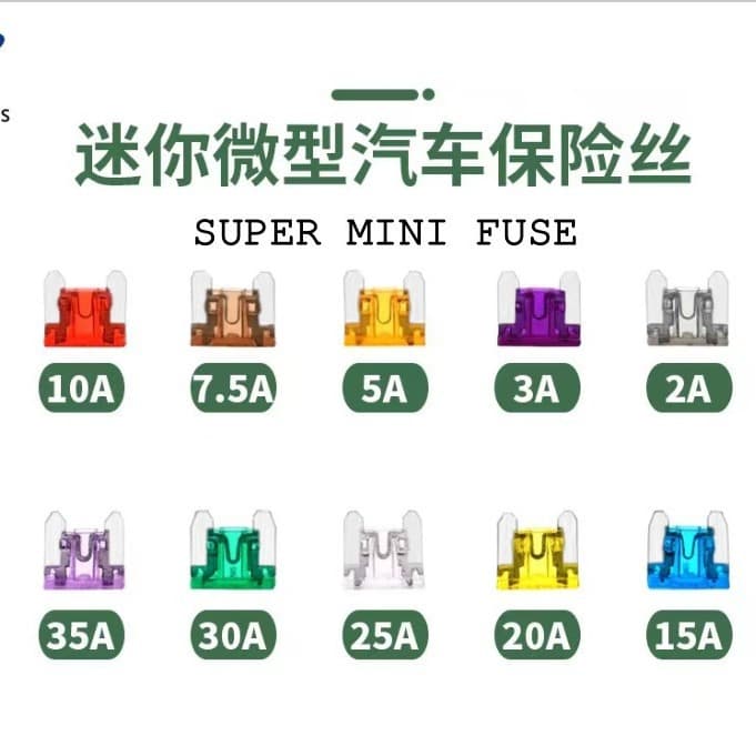Factory direct car fuse automotive blade fuse 5A-10-15-40A small mini low-voltage fuse