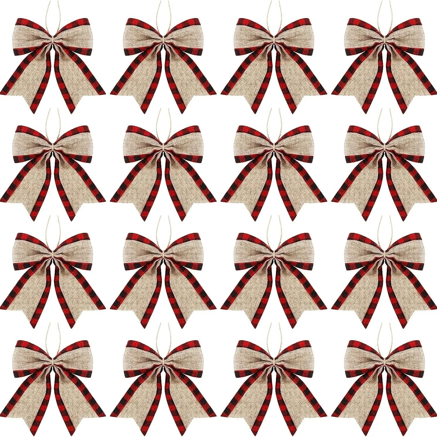 Haobei Christmas Bow Handmade Christmas Decoration Christmas Tree Decoration DIY Small Bow Ornament