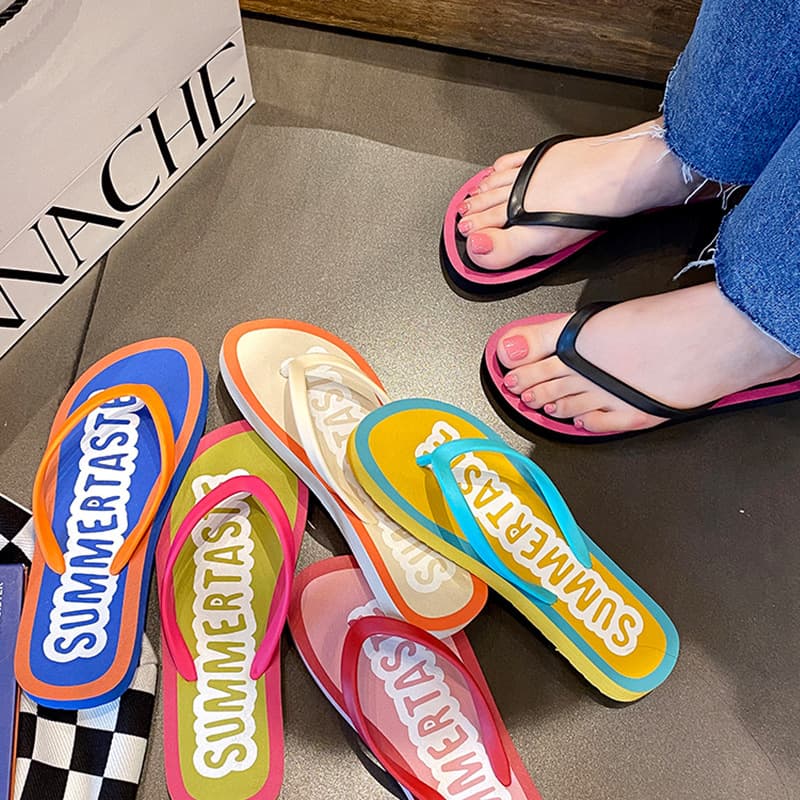 2025 Summer Vacation Casual Beach Shoes Flip-Flops Thick-Soled Fashion Trendy Personality Flip-Flops Fairy Style Sandals for Women