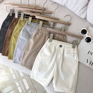 Children's summer casual cropped pants [elastic], thin pants, baby air-conditioning pants, mid-length pants, boys' mosquito-proof pants