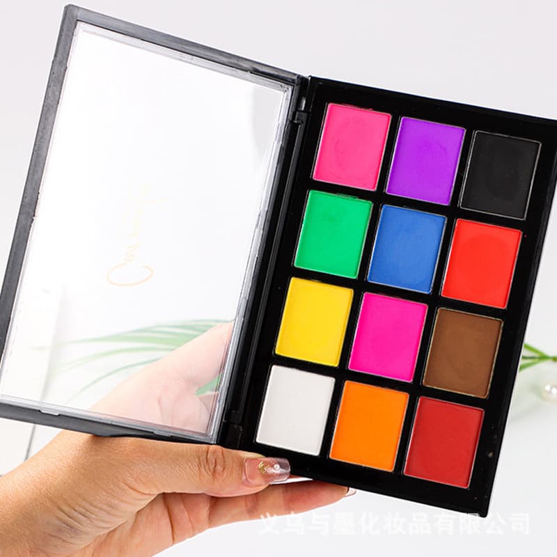 CARMELA 12-Color Eyeshadow Palette 7012 Stage Makeup Colorful Matte Makeup Artist Performance Professional Multi-Color Professional Cosmetics