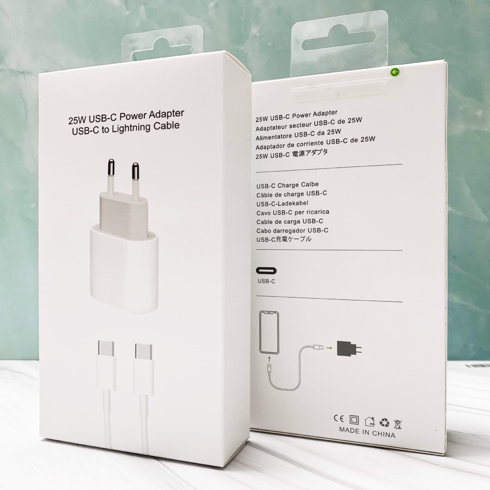 Apple 25W Dual USB-C Charger Set Apple 25W EU USB-C Charger and Cable Set