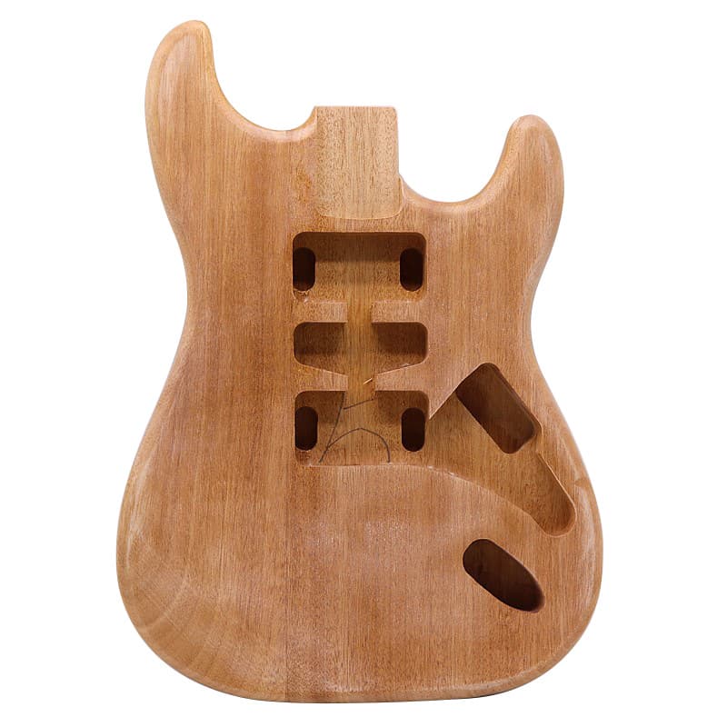 Aogumu Electric Guitar Body Natural Wood Color Guitar Body Assembly Instrument DIY Parts Modification