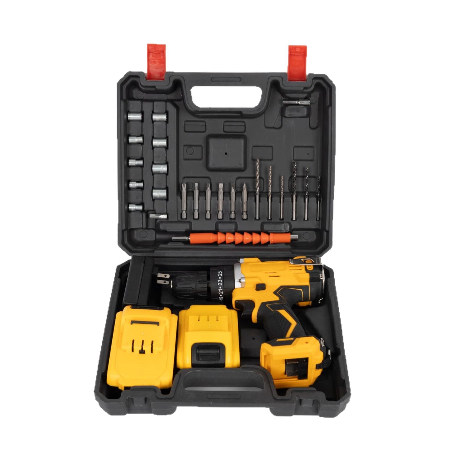 21V Cordless Hand Drill Household Pistol Drill High Power Impact Drill Multifunctional Rechargeable Lithium Drill Set