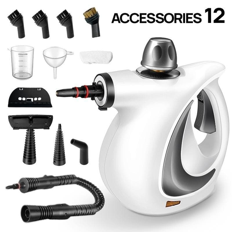 High-Temperature High-Pressure Steam Cleaner for Air Conditioner, Kitchen Range Hood Grease, Household Cleaning Machine with Disinfection and 12-Piece Set