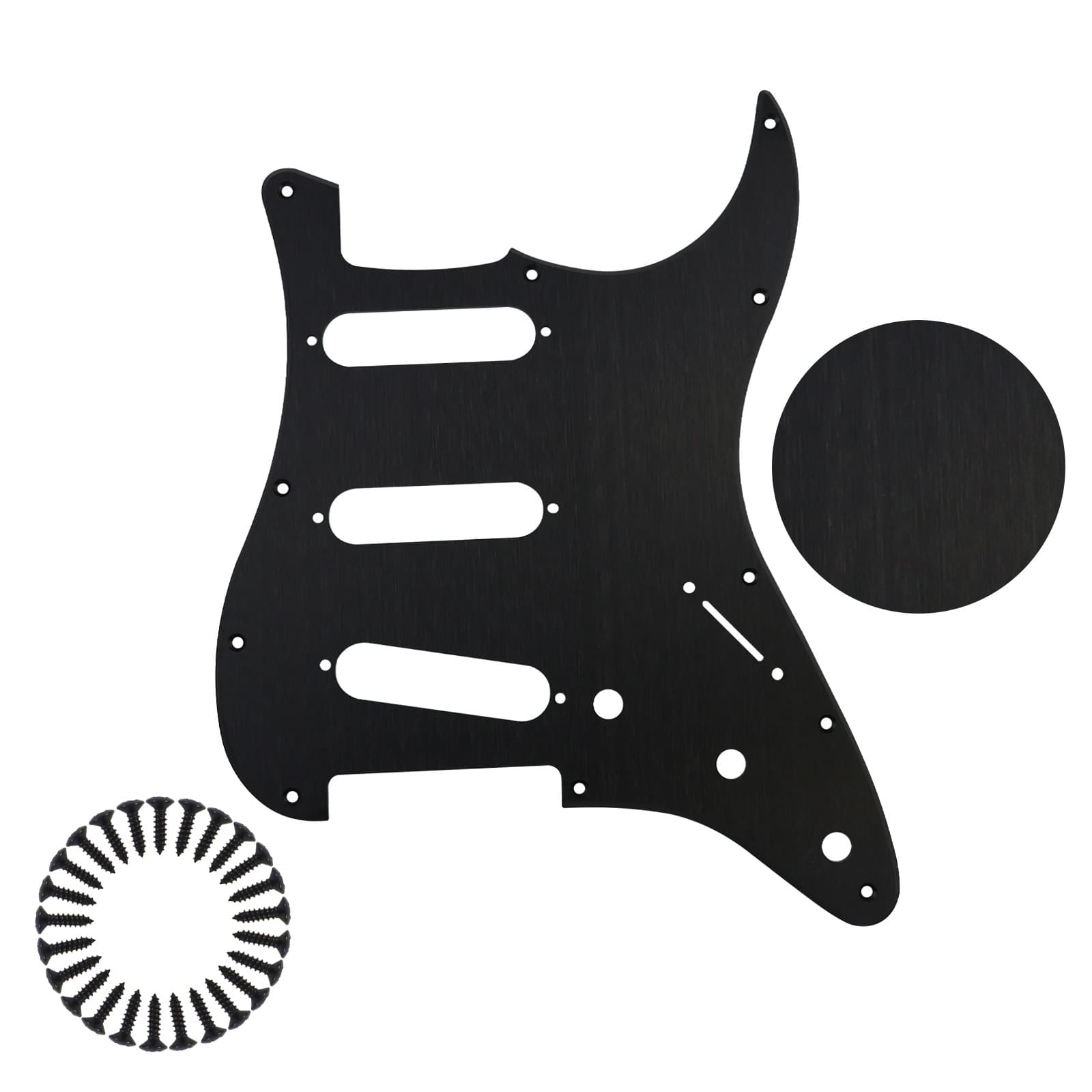 INTAI Aluminum Alloy Anodized US Standard Size ST SSS Electric Guitar Pickguard SSS Three Single-Coil Front Cover Plate