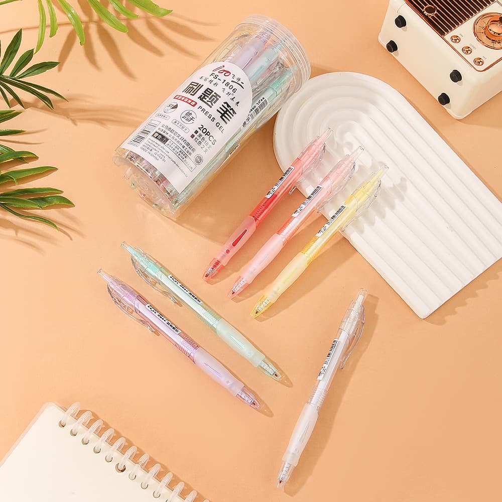 Macaron-Colored Quick-Drying Gel Pen, High-Quality Student Retractable Pen for Exam Writing, 0.5mm