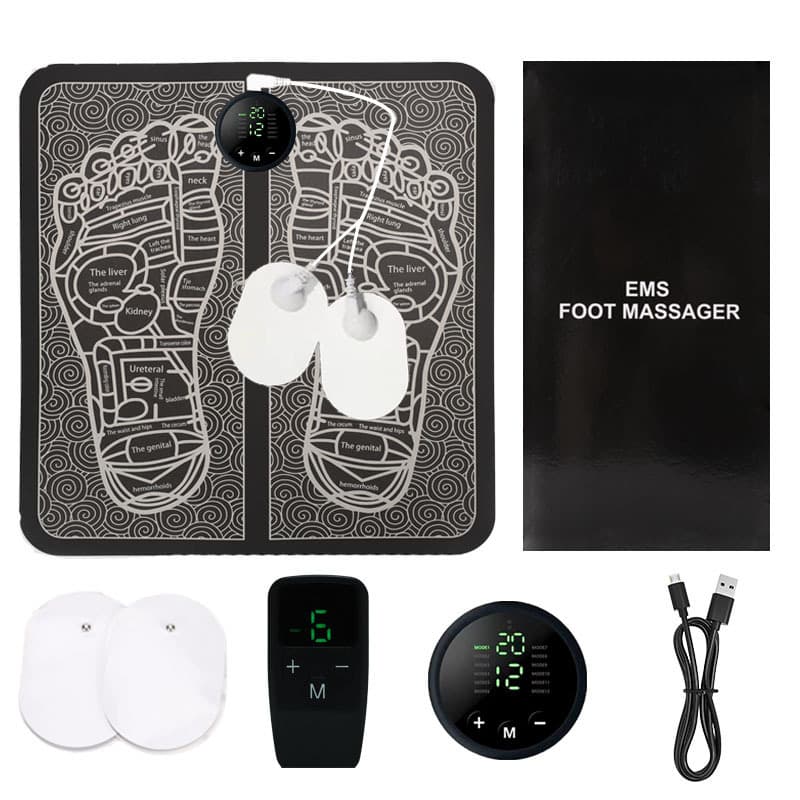 Foreign trade new remote control EMS massage foot pad USB charging household foot sole acupoint massage foot massage pad