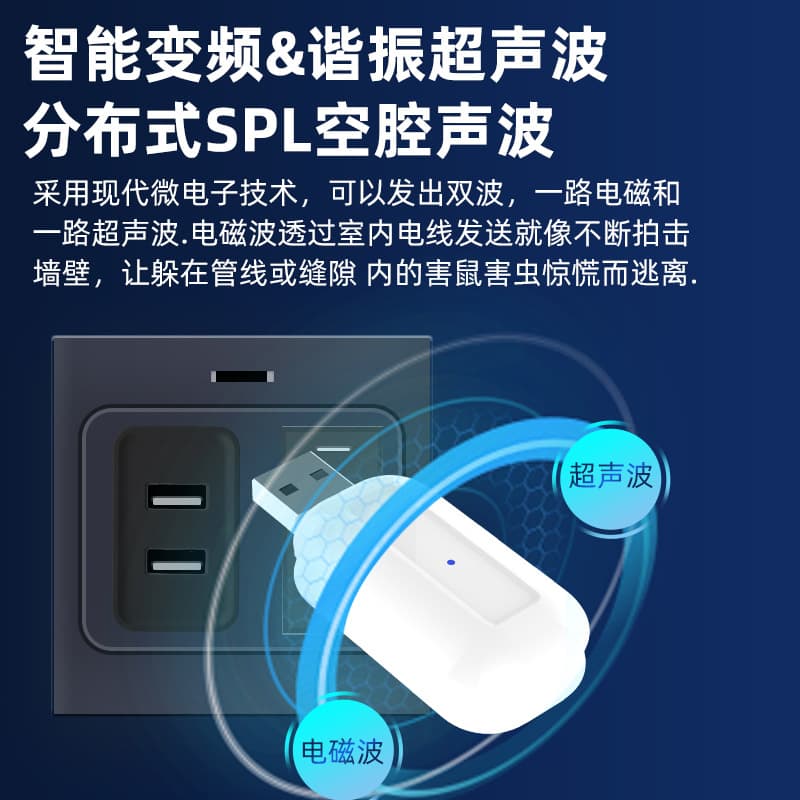 Factory Direct Safe Physical Lightweight Portable Mini USB Plug-in Smart Ultrasonic Mosquito Repellent Pest Repeller