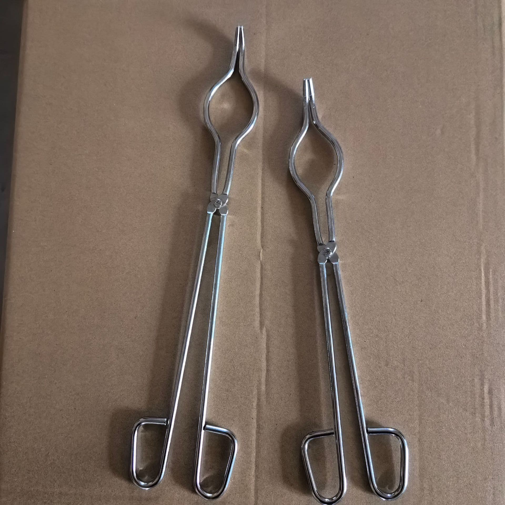 Thickened Stainless Steel Crucible Tongs, Chemistry Lab Chrome Crucible Clamp, Beaker Clamp, High Temperature Ceramic Tongs, Fire Tongs