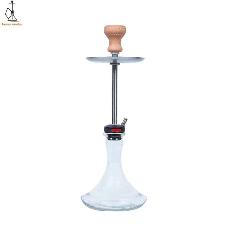 Arabian shisha factory Russian large glass pot softsmoke hookah with handle clip spring