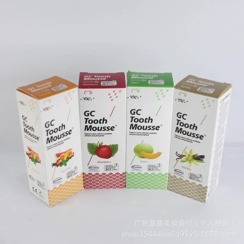Cross-border factory supply Tooth Mousse Plus toothpaste for whitening teeth, cleaning and oral care, multiple flavors