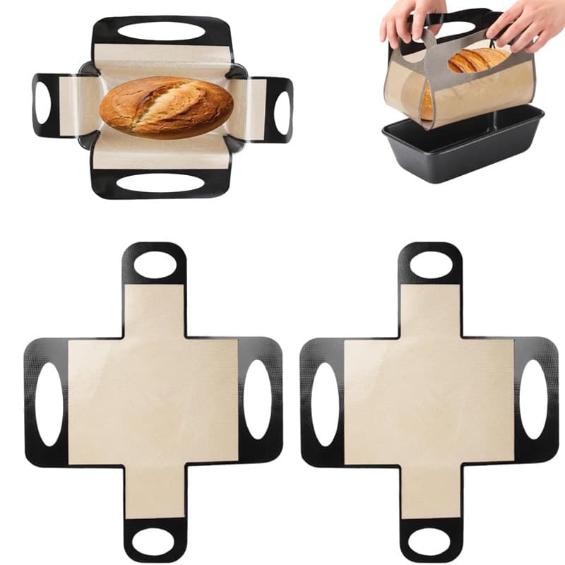 39*49 Large Bread Loaf Pan Silicone Mat Cross-Shaped Bread Baking Liner Non-Stick Baking Mat Dough Transfer Mat