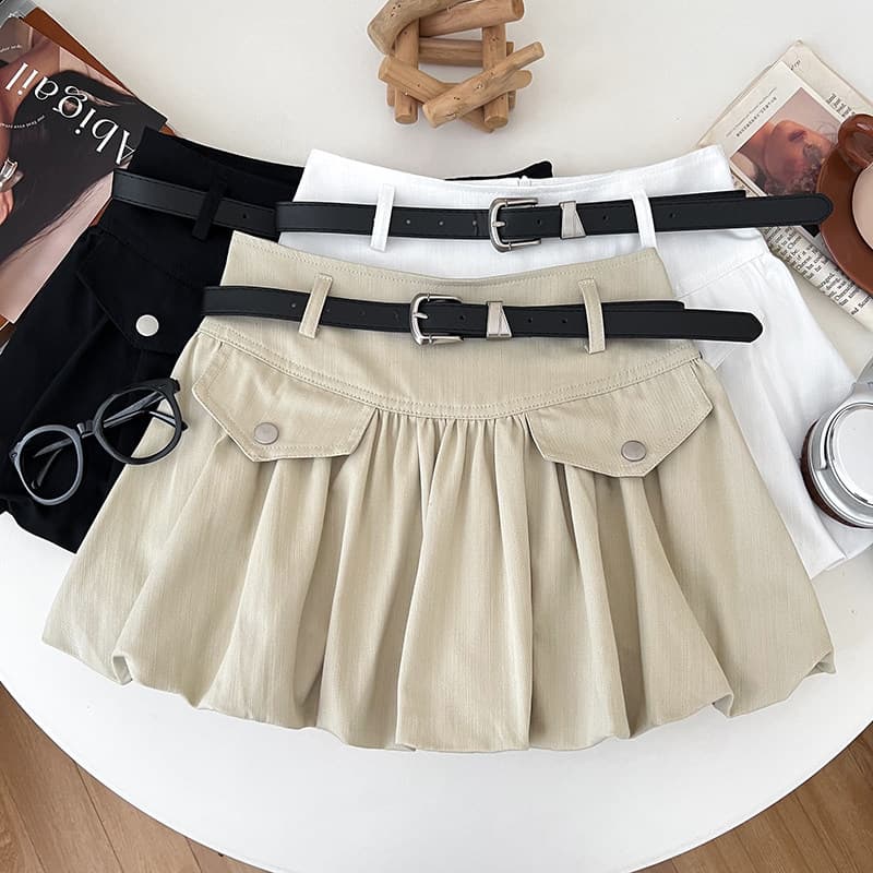 Carefully selected Korean hot girl fashion versatile high-waist slim skirt anti-exposure short skirt tutu skirt A-line skirt for women summer