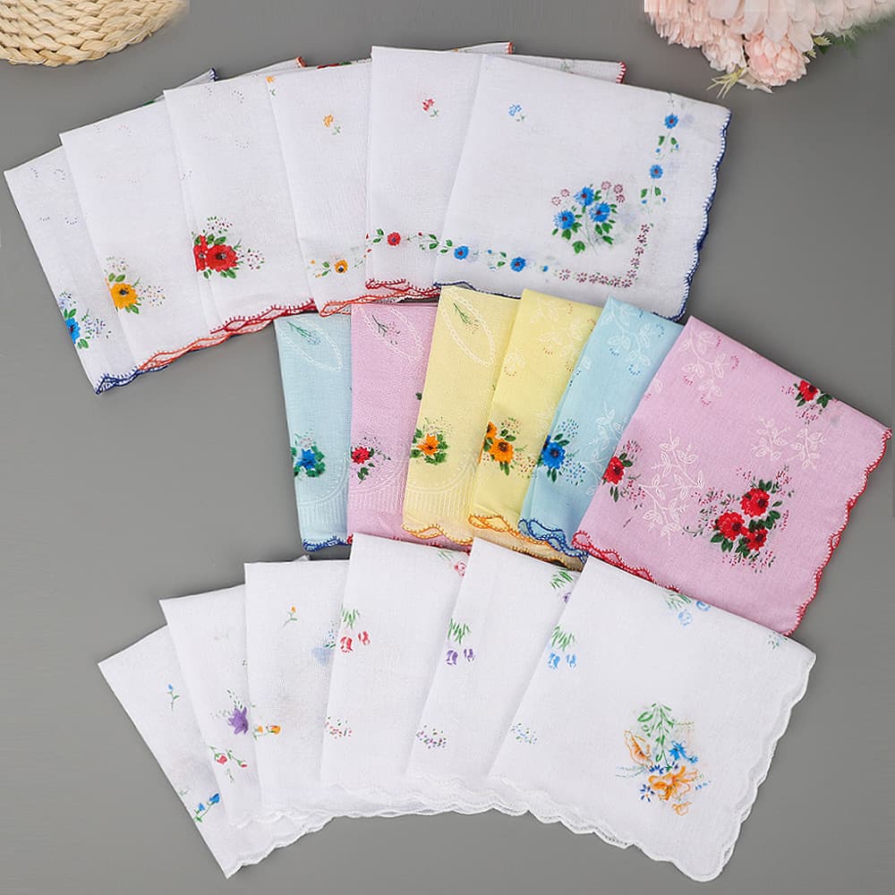 Thin women's handkerchief, sweat-absorbing, portable, retro 80s style.