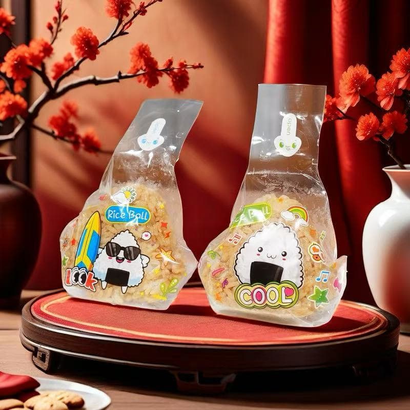 Food-Grade Japanese Triangular Onigiri Anti-Fog Bag Packaging Seaweed Sushi Mold Heatable Anti-Fog Fresh-Keeping