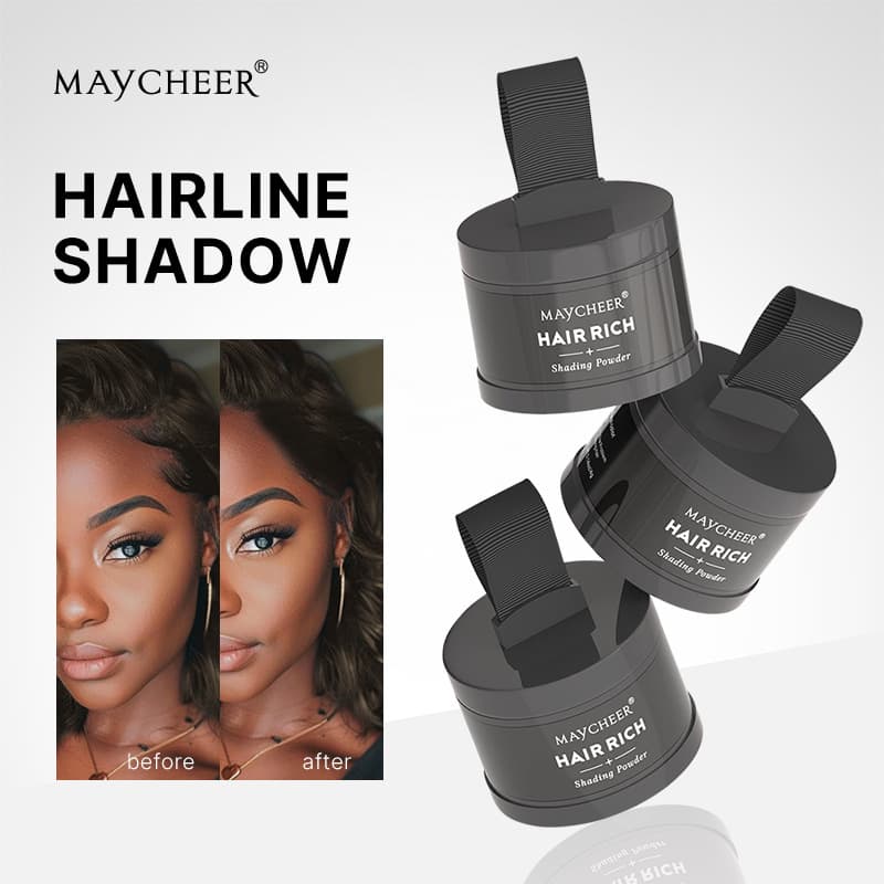 MAYCHEER Hairline Contour Shadow Powder for Filling and Modifying Forehead Hairline