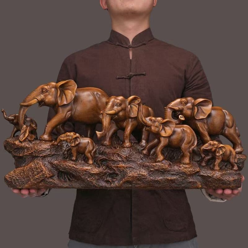 Elephant figurines for attracting wealth, decorative items for TV cabinets, living rooms, home furnishings, wine cabinets, offices, opening ceremony, housewarming gifts, and seven elephants.