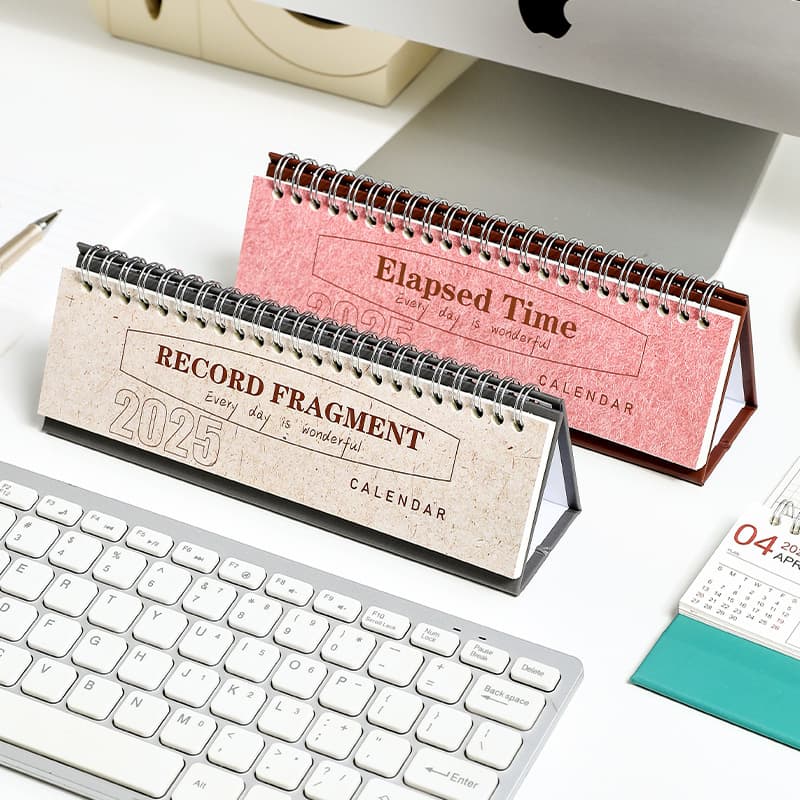 Modern Minimalist English Desk Calendar Office Miniature Creative Yearly Tabletop Decorations Simple Design Paper Material