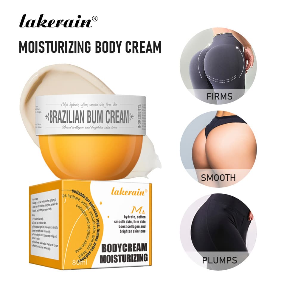 Lakerain Buttock Cream, a cross-border buttock massage cream, peach-scented moisturizing body cream, wholesale.