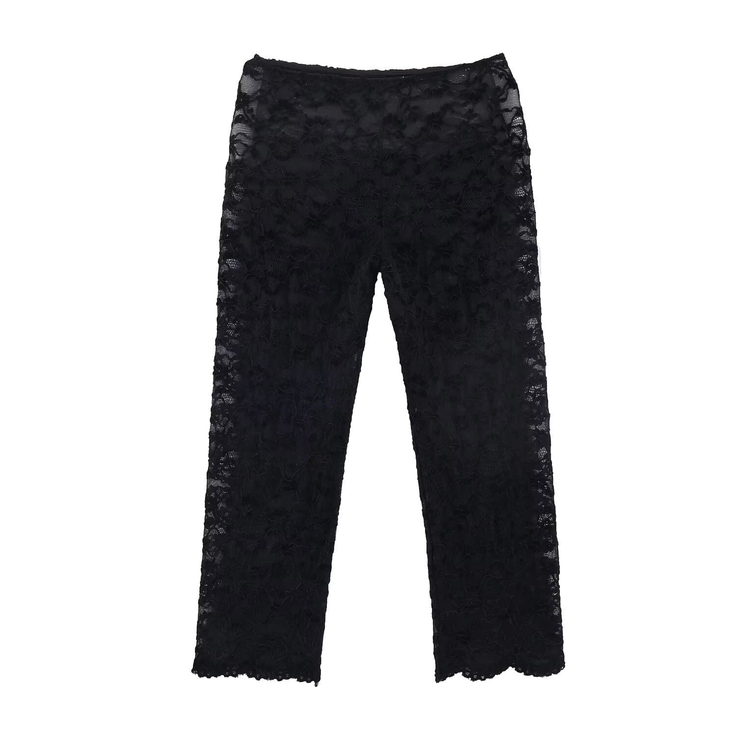 2026 Taop&Za New Cross-Border European and American Foreign Trade Slim-Fit Lace Capri Leggings 1165154