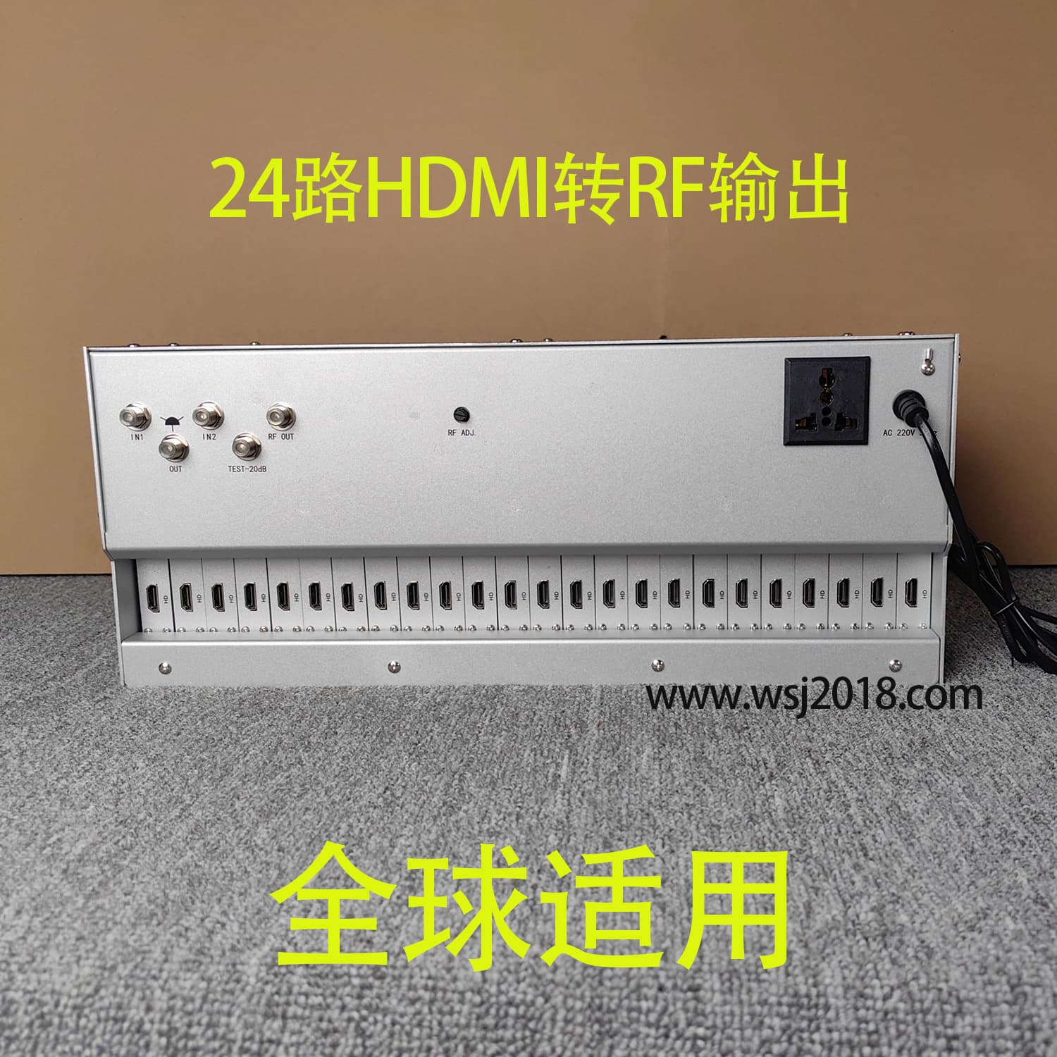 24-Channel CATV HDMI to RF Cable TV System Front-End Equipment Room Digital to Analog Adjacent Channel Modulator