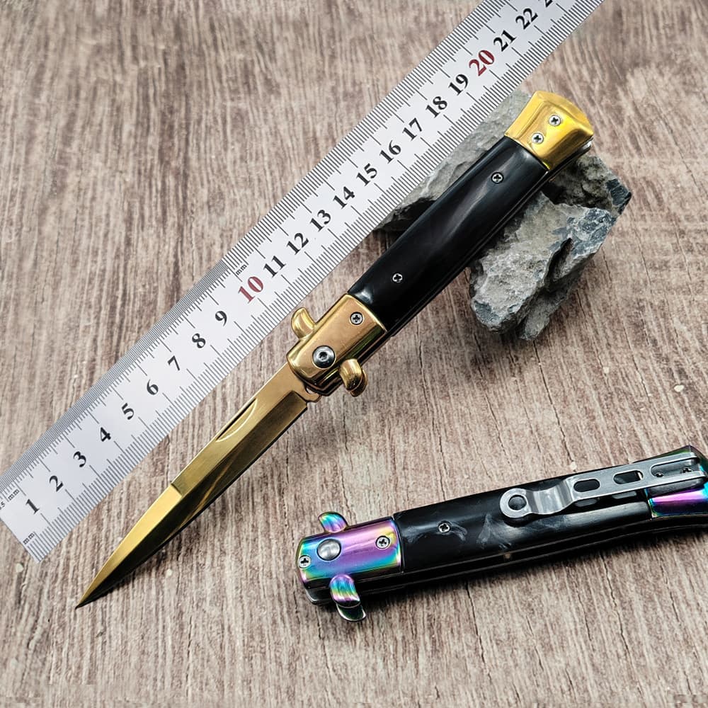 Outdoor Hunting Knife Tool Stainless Steel Bear Head Fruit Small Knife High Hardness Tactical Military Knife
