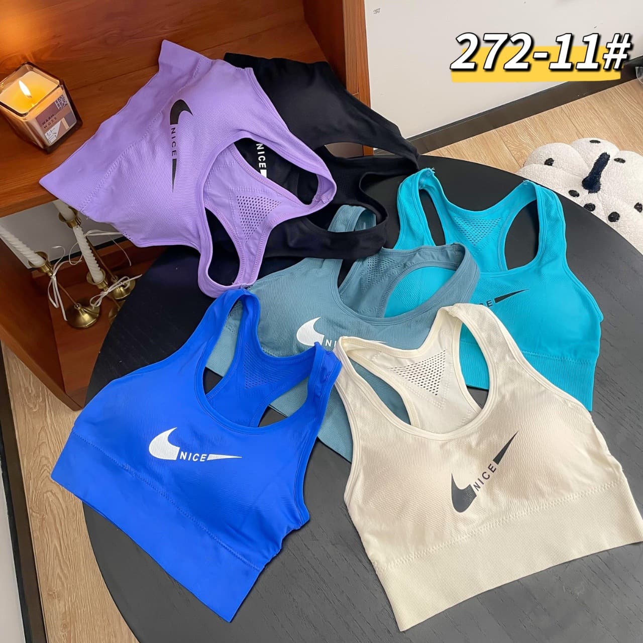 272-11# Cross-border Seamless Bra for Export, Push-up Comfort Wireless Sports Backless Yoga Fitness Underwear