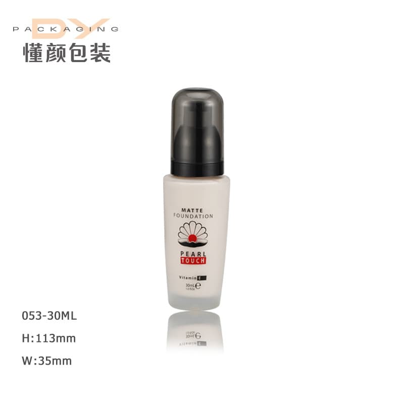 30ml Flomar Pump Bottle for Lotion, Serum, Cosmetics, Glass Foundation Bottle