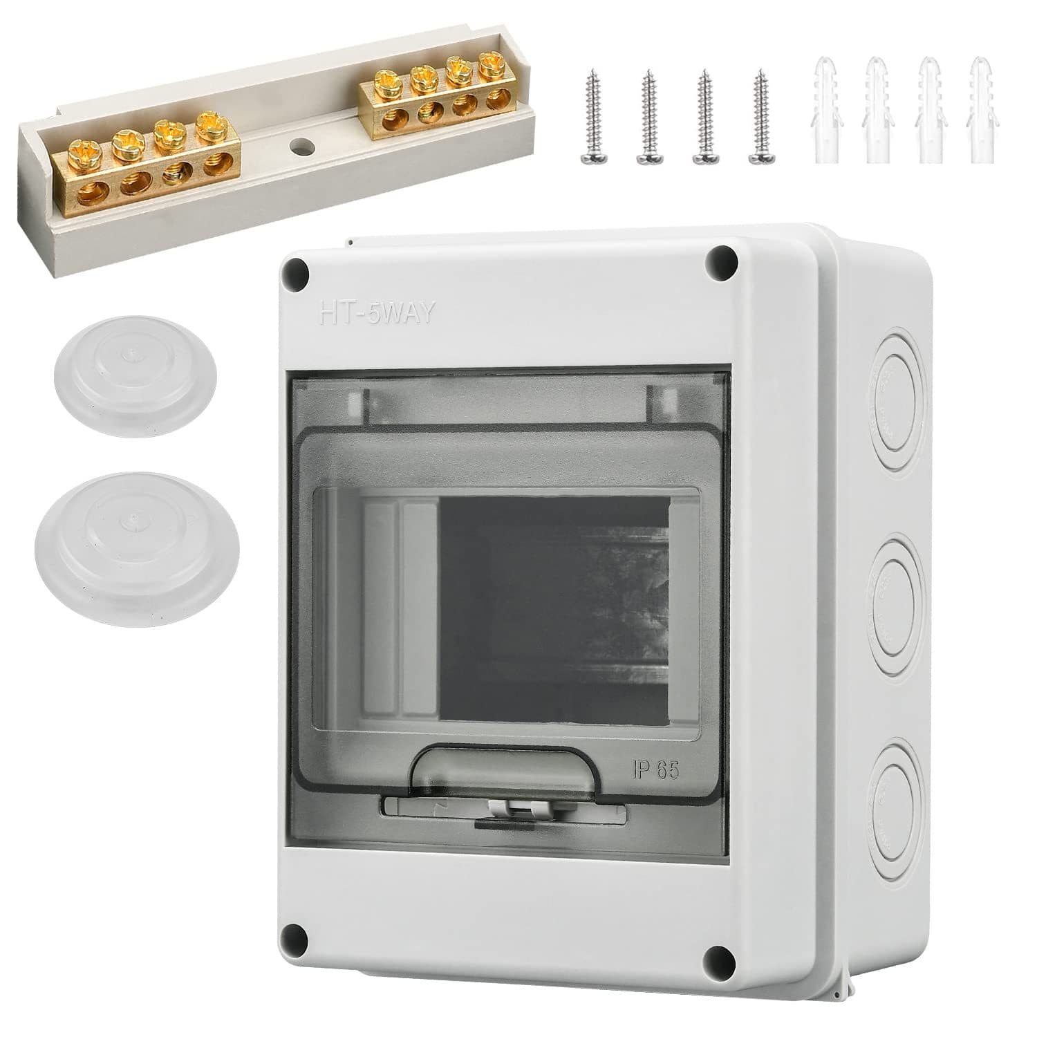 Surface-mounted fuse box, surface-mounted distribution box IP65, with