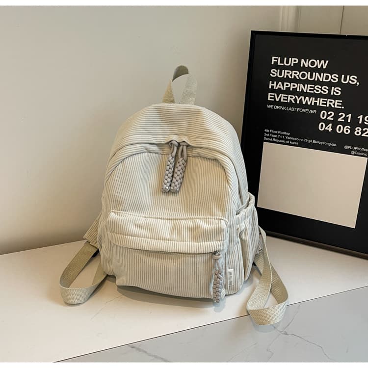 2026 Winter Corduroy Small Backpack for Women, New Student Casual Corduroy Double-Shoulder Bag, Forest Style Small Backpack