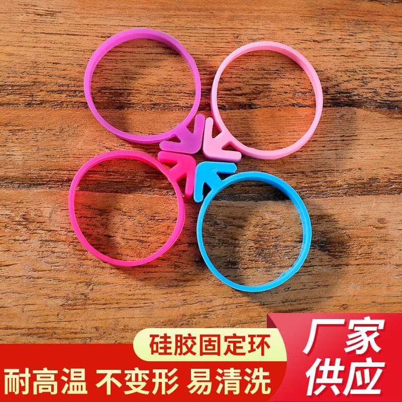 Leak-proof silicone sealing ring for butter piping bags, rubber band for sealing the opening of baking piping bags, and cable ties.