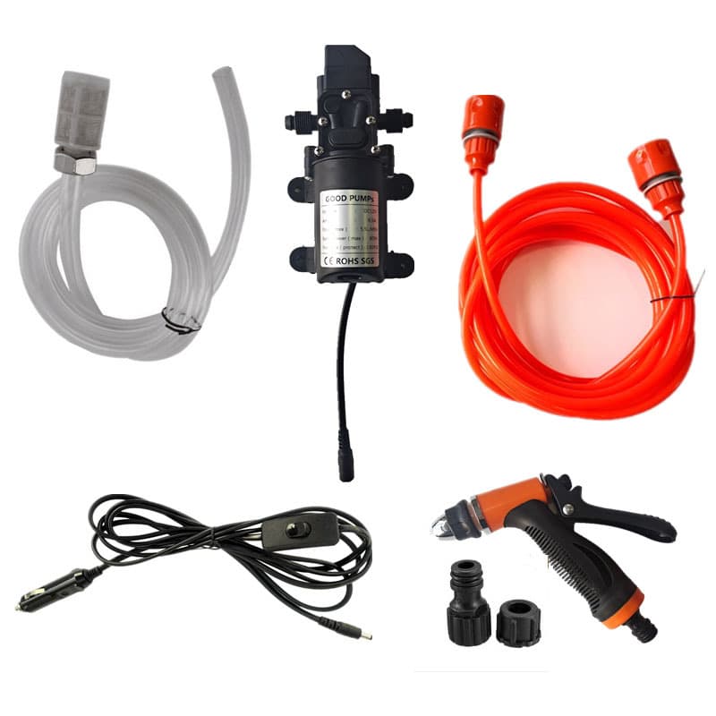 12V 80W Portable High-Pressure Car Washer, Household Water Gun Cleaner, Car Handheld High-Power Electric Car Washer