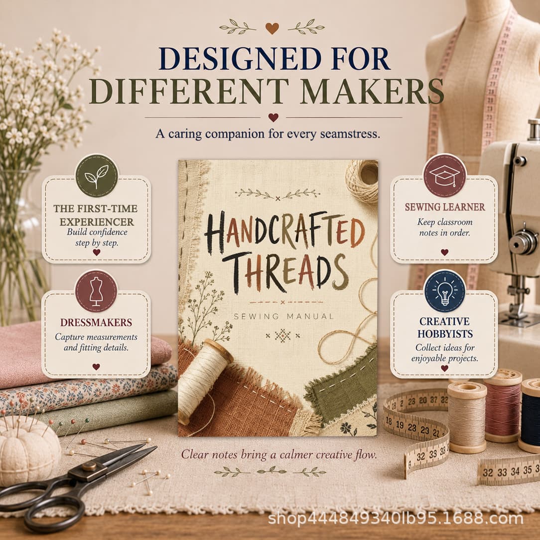 Cross-border New Product Sewing Beginner's Manual (English) B5 Portable Full-Color Illustrated Guide for All Levels