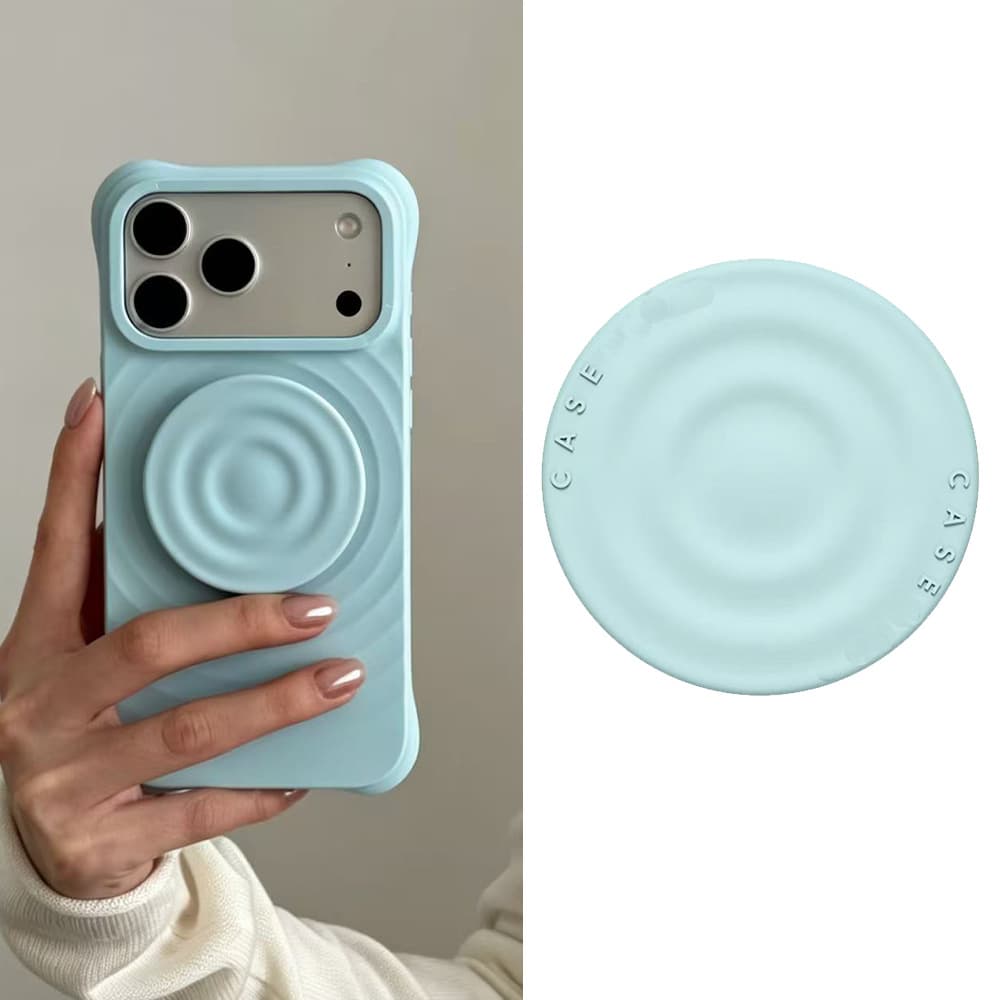 Caseti [Influencer Favorite] Wave Phone Stand Colorful White Strong Magnetic for iPhone 17 Pro Max