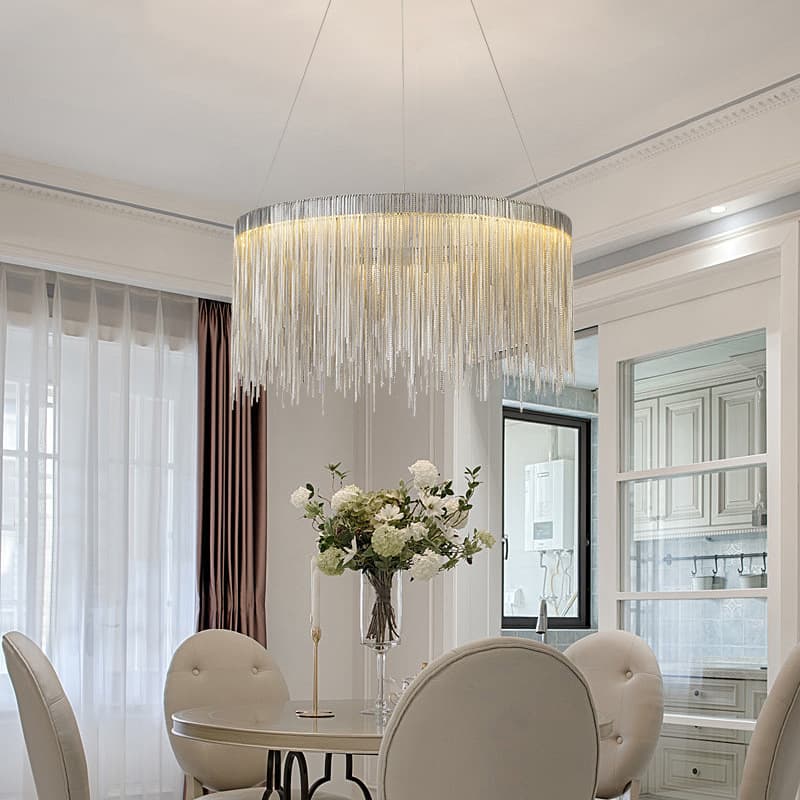 Post-modern Tassel Chandelier Dining Room Lamp Bar Hotel Front Desk Villa American-style Light Luxury Bedroom Living Room Hall Chandelier