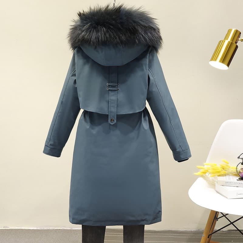 Winter Women's Long Parka Detachable Puffer Coat