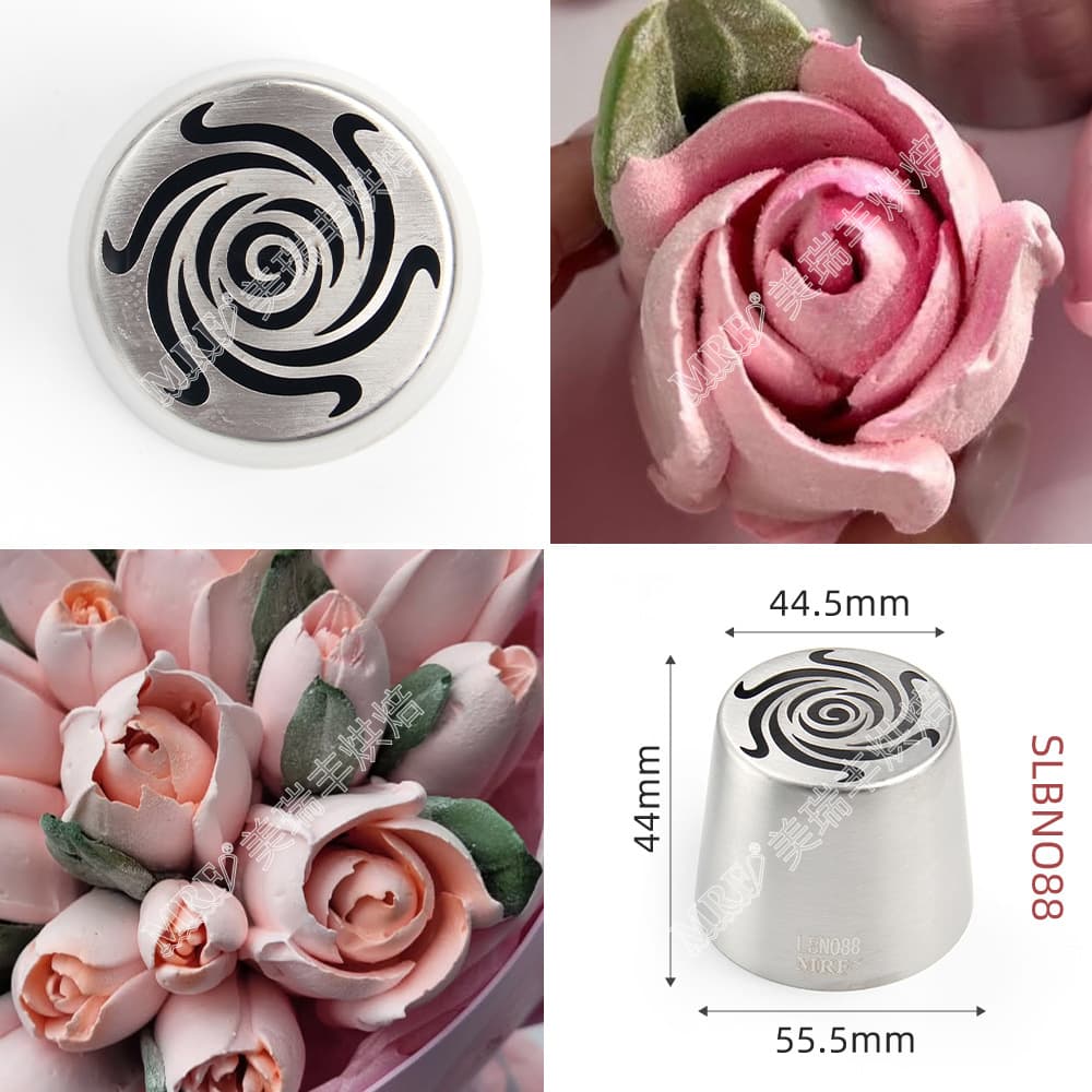 SL88 rotating pattern oversized Russian piping nozzle, cream taro cake nozzle, coffee milk cap decoration