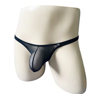[Factory] New Men's Low Waist Sexy Transparent Mesh Breathable Thong Pouch Underwear T1005