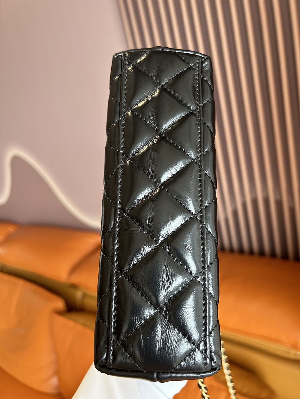 [Mixed Back King] 24a Little Chanel Style 23K Diamond Quilted Chain Bag KELLY Flap Women's Bag Casual Shoulder 25C