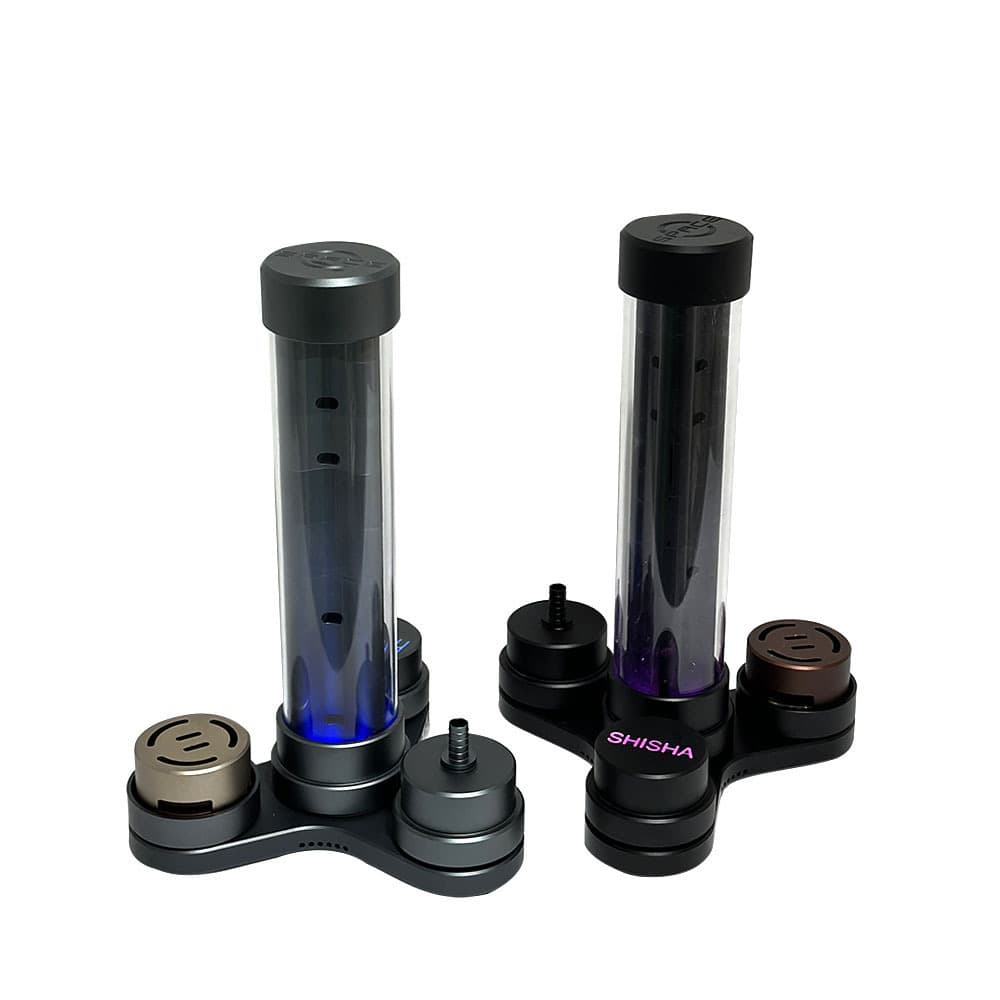 Shisha New Aluminum Alloy Triangle Colorful Fashion Hookah Arabic Hookah Set with Light Detachable and Washable