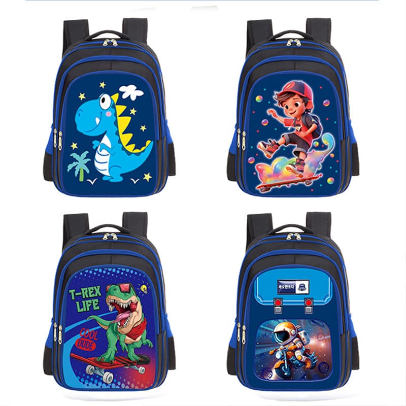 Cross-border Primary School Backpack Wholesale Grades 1-3 Boys Girls Cartoon Water-Resistant Lightweight Spine-Protecting Children's Backpack