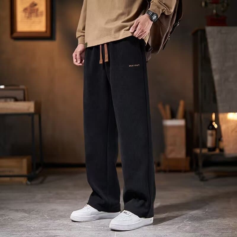 New Style Casual Pants for Men Chenille Casual Pants Spring/Autumn Sportswear American Trendy Versatile Corduroy Straight Leg