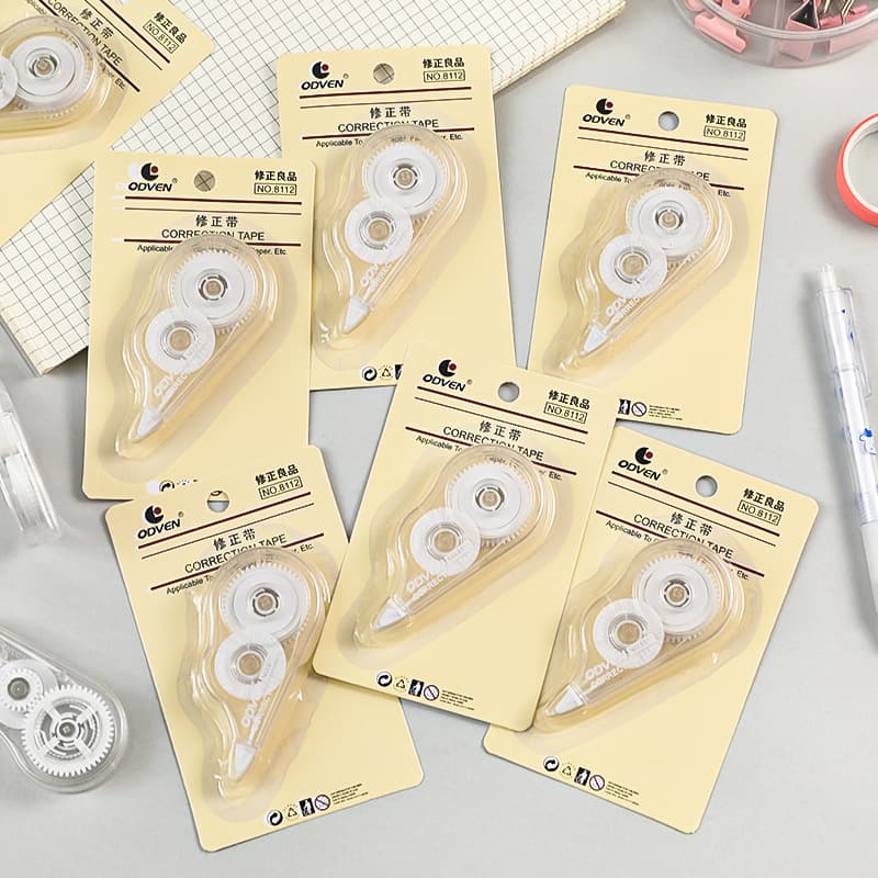 Minimalist Muji-style transparent correction tape, cute and portable, suitable for students, offices, and stationery.