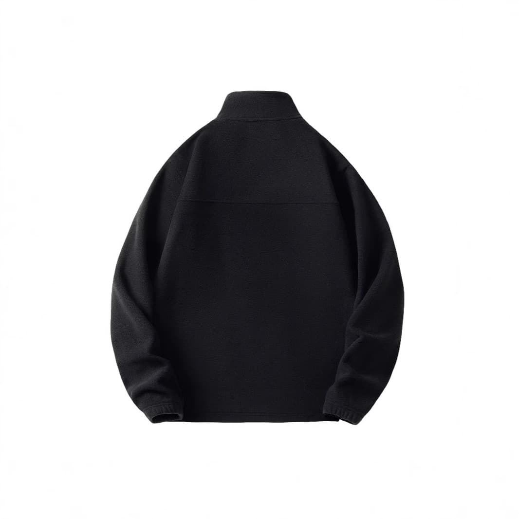 Cross-border stand-collar sweatshirt for men in autumn and winter polar fleece pullover long-sleeved inner thick warm trendy basic sweatshirt