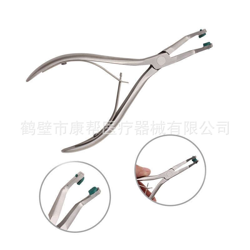 Dental Orthodontic Pliers Preformed Crown Removal Pliers Green Pad Temporary Crown Removal Pliers Stainless Steel Dental Pliers Imported