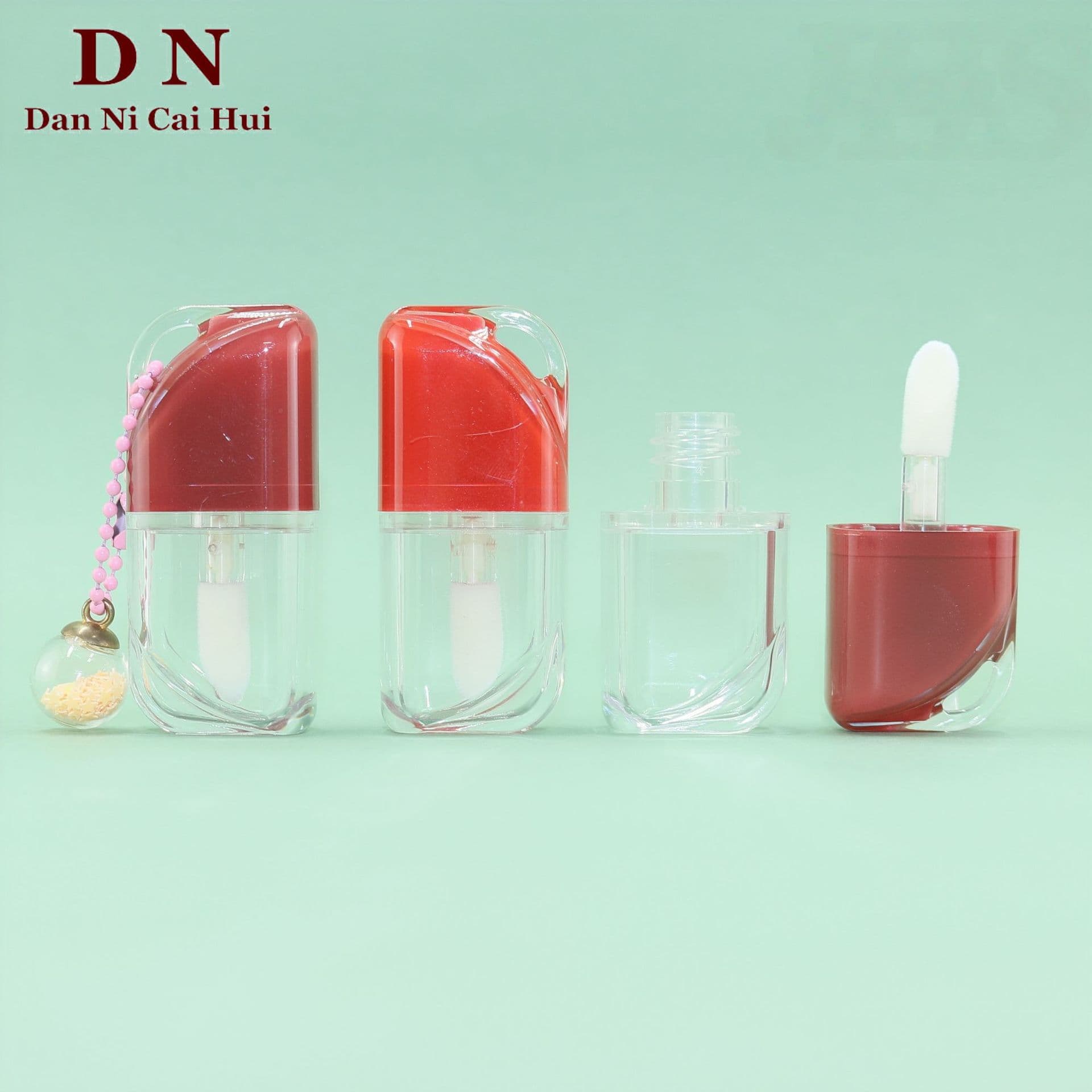 New style pendable inner spray cap 8.5ml lip glaze empty tube lip gloss tube cosmetic packaging material manufacturer directly approved Z
