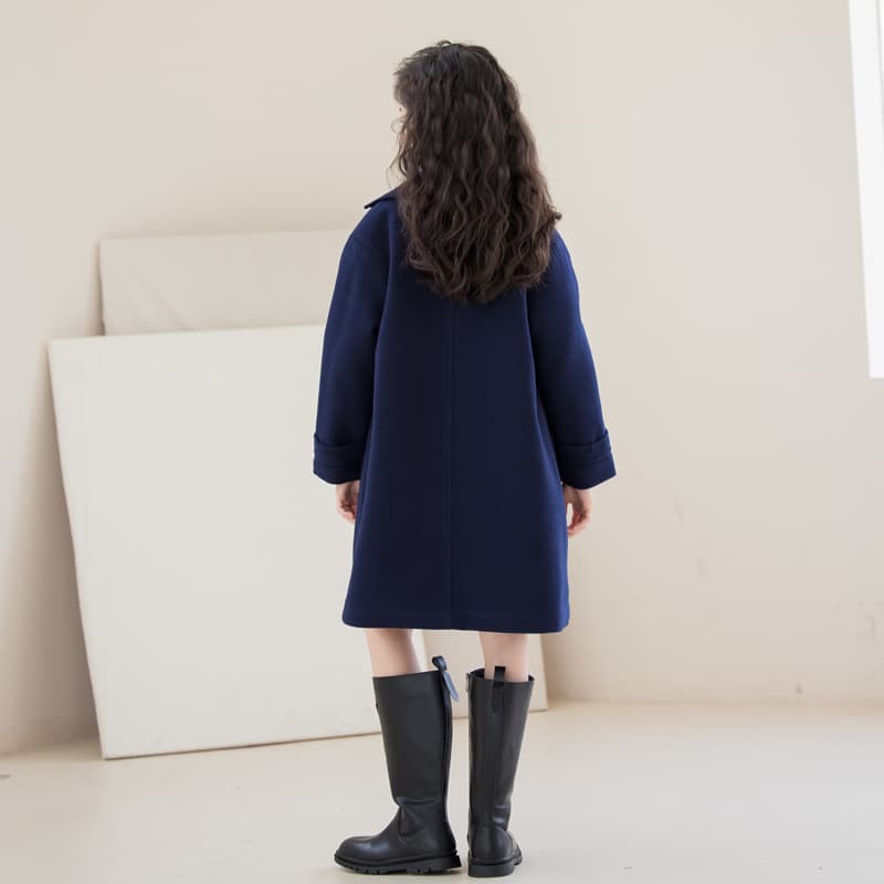 Girls' Wool Coat British Preppy Style 2026 Winter Thickened Mid-Length Older Girls Padded Woolen Overcoat Warm