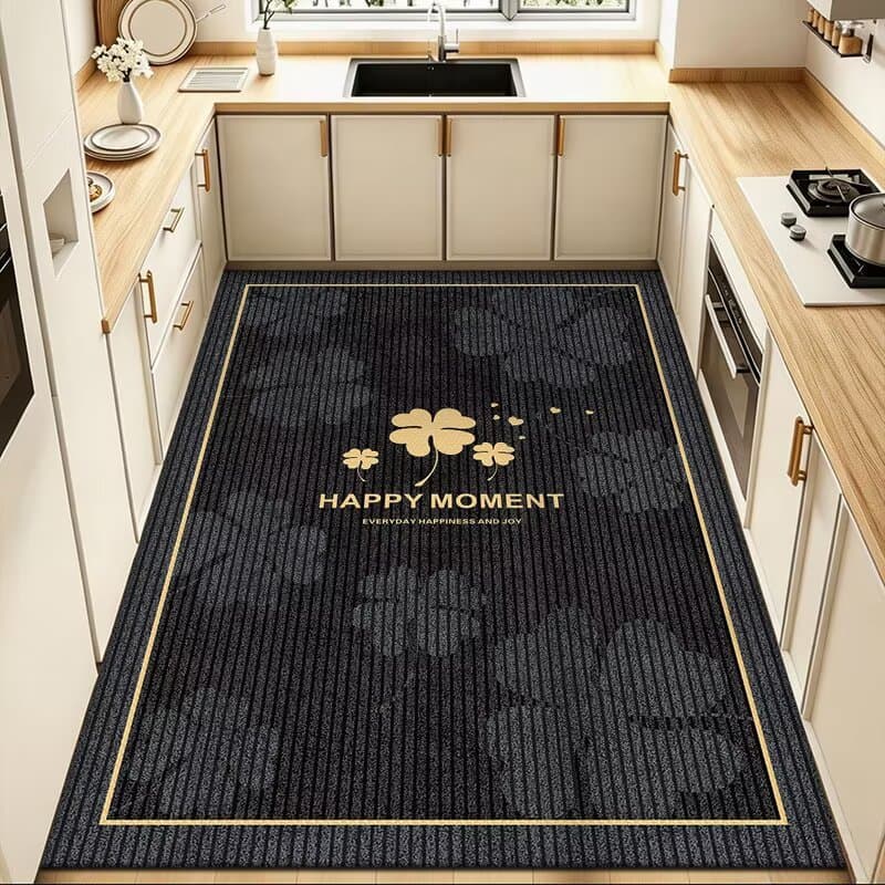 Light luxury kitchen floor mats, non-slip, waterproof, oil-proof, easy to care for, household floor mats, high-end carpets, entry door mats