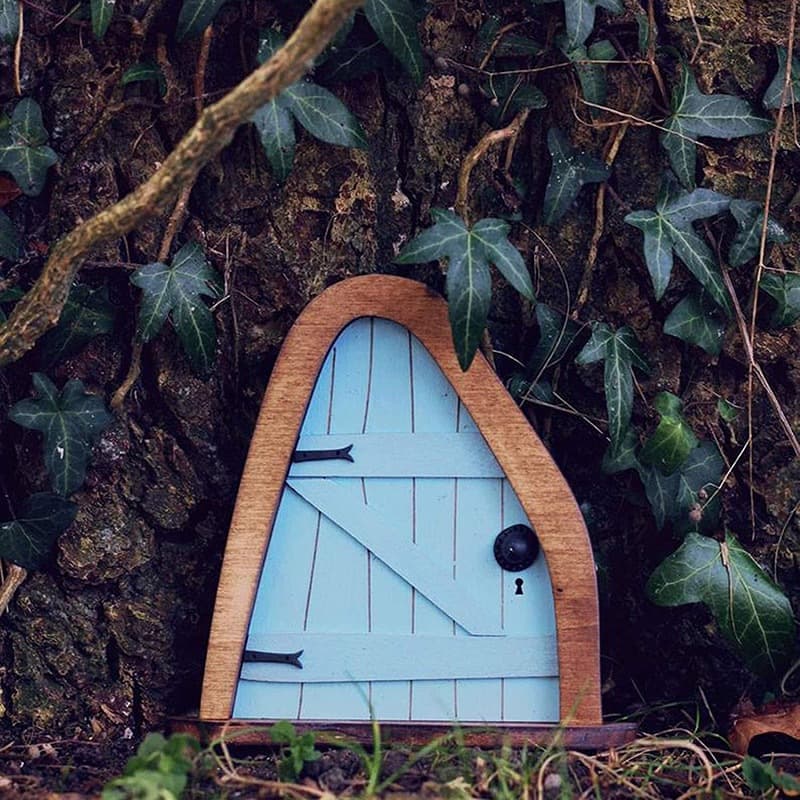 Cross-border independent site Fairy Elf Door Fairy Tale Door Courtyard Wooden Miniature Fairy Gnome Door Tree Decoration